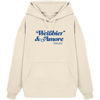 Weißbier & Amore - blaue Variante - Frontprint - Oversize Hoodie