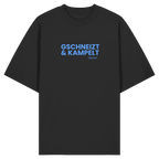 Gschneizt & Kampelt - blaue Variante - Frontprint - Oversize Shirt