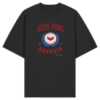 Beer Pong Bavaria  - rote Variante - Frontprint - Oversize Shirt