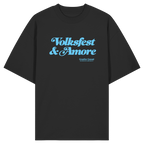 Volksfest & Amore - blaue Variante - Frontprint - Oversize Shirt
