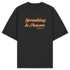 Straubing & Amore - orangene Variante - Frontprint - Oversize Shirt