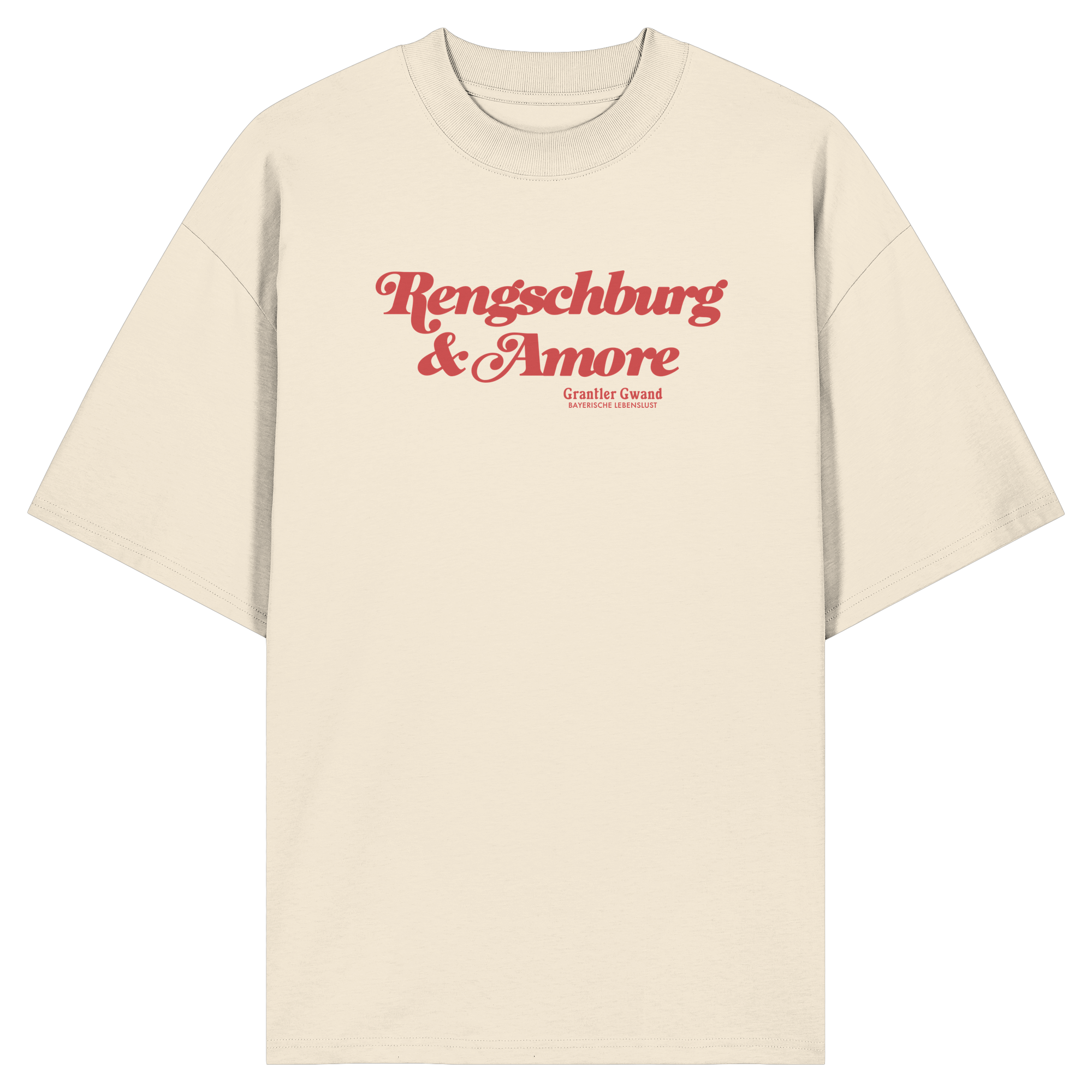 Rengschburg & Amore - rote Variante - Frontprint - Oversize Shirt