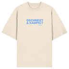 Gschneizt & Kampelt - blaue Variante - Frontprint - Oversize Shirt