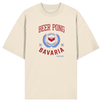Beer Pong Bavaria  - rote Variante - Frontprint - Oversize Shirt