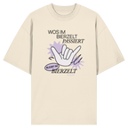 Wos im bierzelt Passiert - Lila Variante - Frontprint - Oversize Shirt
