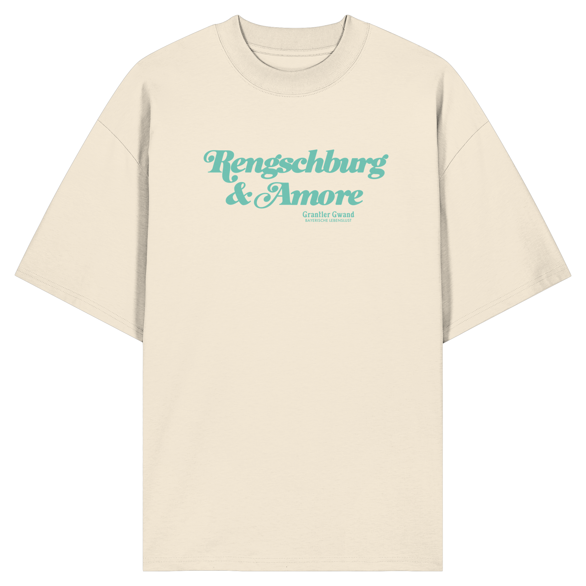 Rengschburg & Amore - grüne Variante - Frontprint - Oversize Shirt