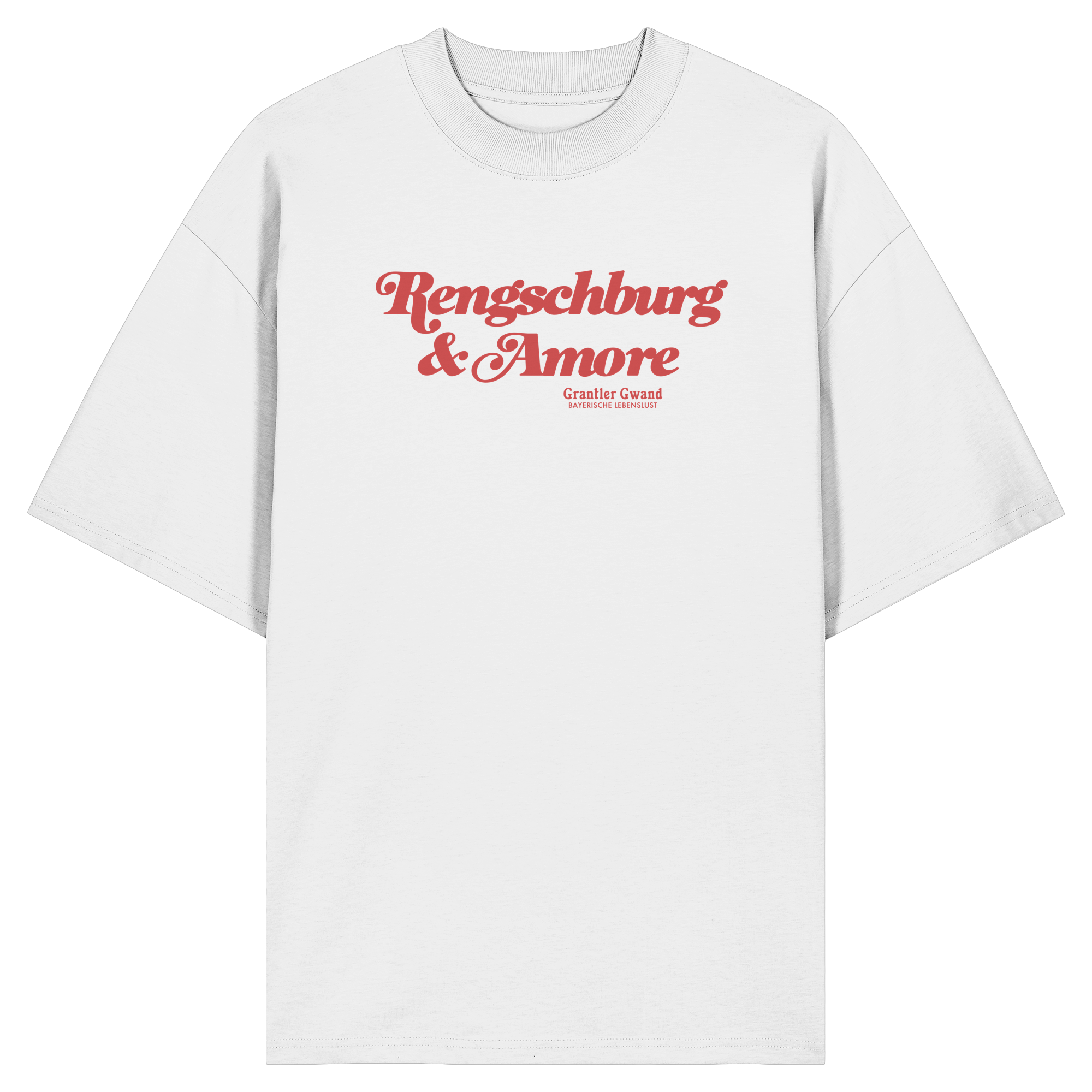 Rengschburg & Amore - rote Variante - Frontprint - Oversize Shirt