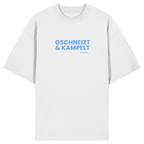Gschneizt & Kampelt - blaue Variante - Frontprint - Oversize Shirt