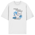 Wos Im Bierzelt Passiert - blaue Variante - Frontprint - Oversize Shirt