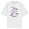 Wos im bierzelt Passiert - Lila Variante - Frontprint - Oversize Shirt