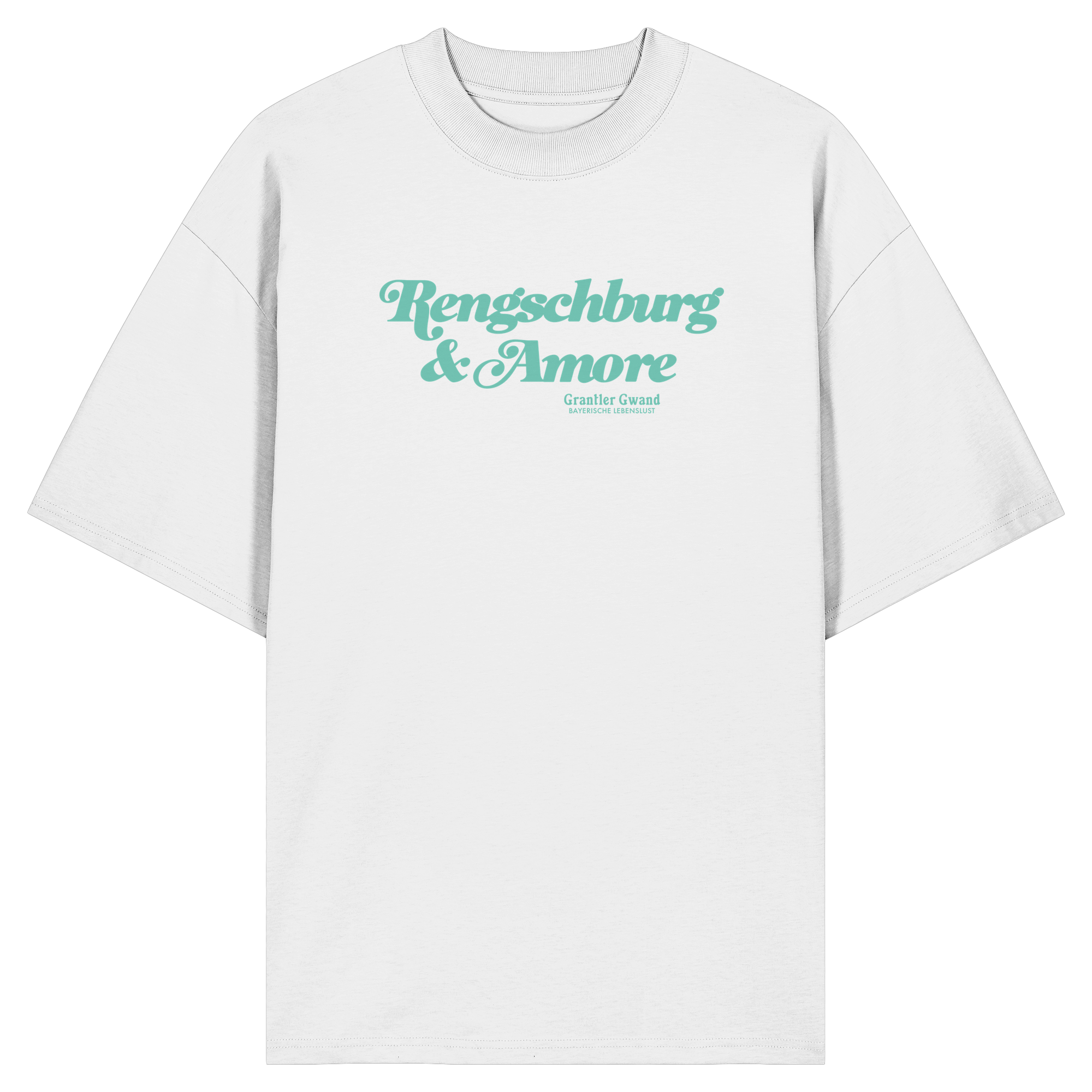 Rengschburg & Amore - grüne Variante - Frontprint - Oversize Shirt