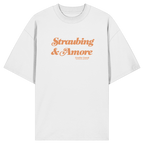 Straubing & Amore - orangene Variante - Frontprint - Oversize Shirt