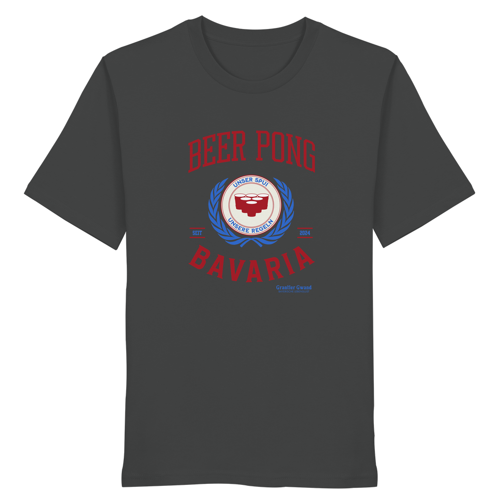 Beer Pong Bavaria  - rote Variante - Frontprint - T-Shirt