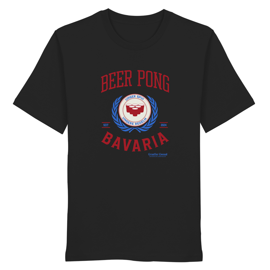 Beer Pong Bavaria  - rote Variante - Frontprint - T-Shirt