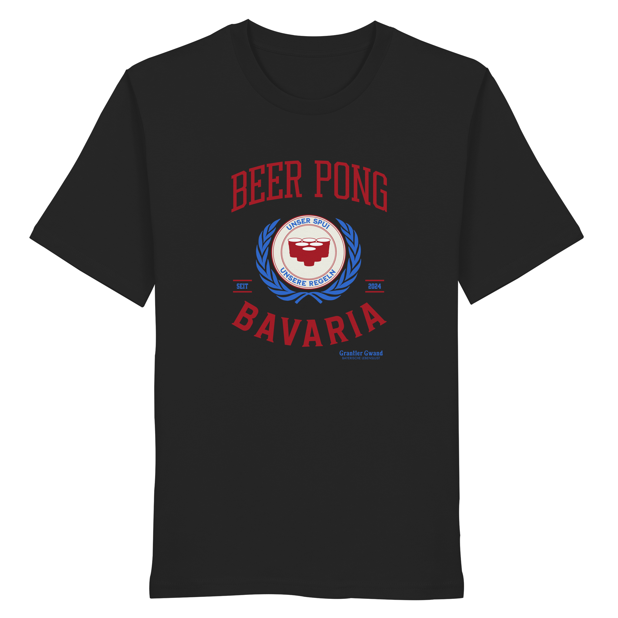 Beer Pong Bavaria  - rote Variante - Frontprint - T-Shirt