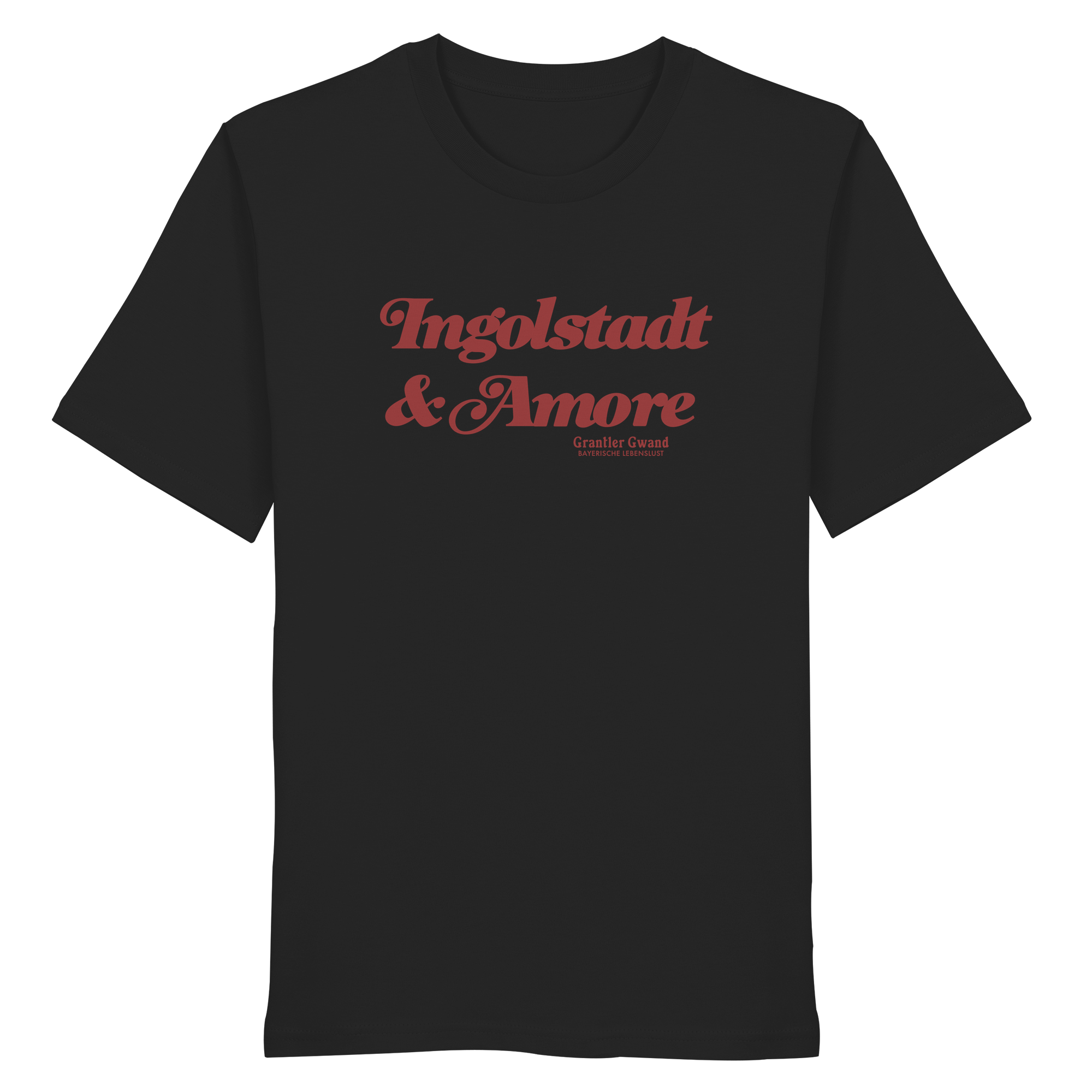 Ingolstadt & Amore - rote Variante - Frontprint - T-Shirt