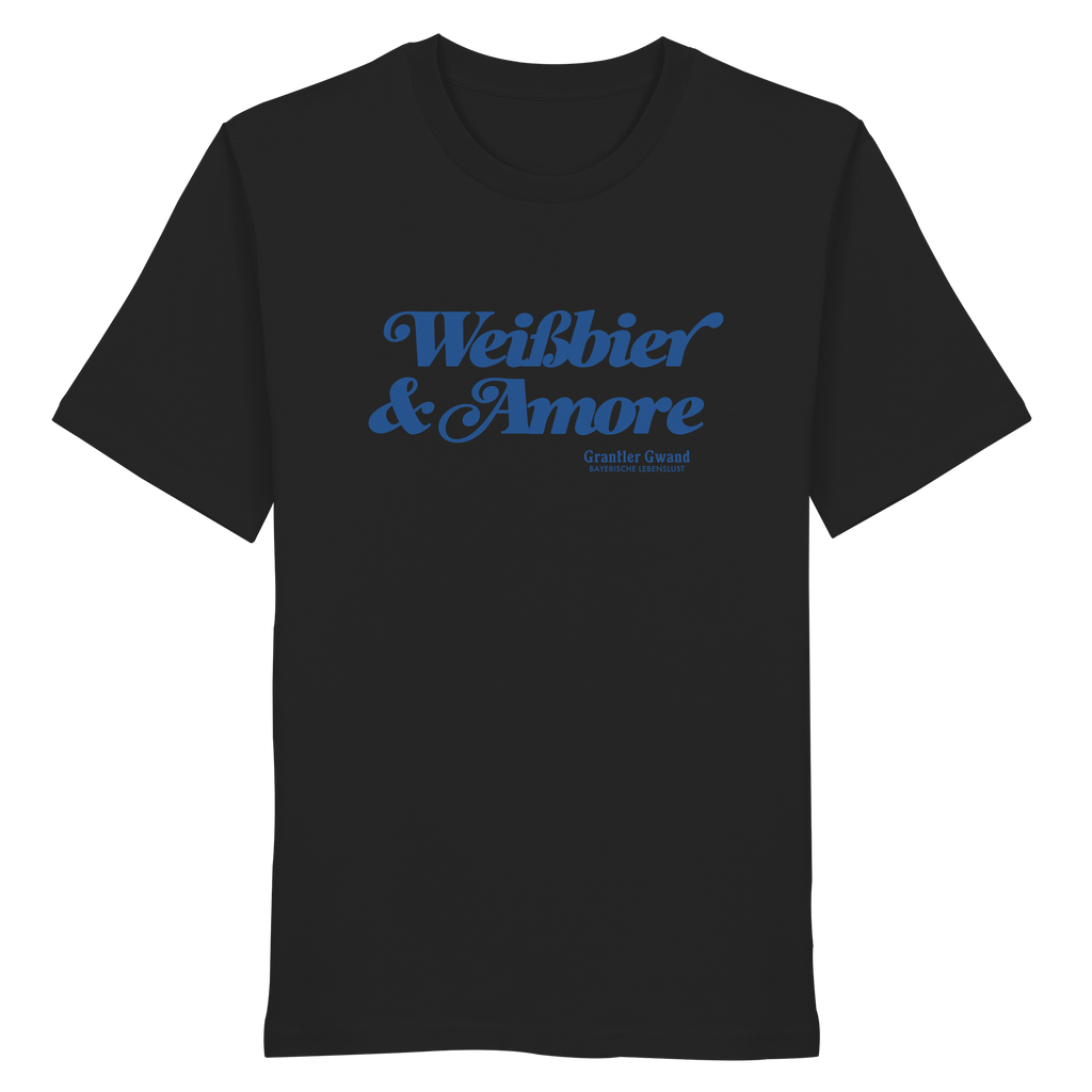 Weißbier & Amore - blaue Variante - Frontprint - T-Shirt