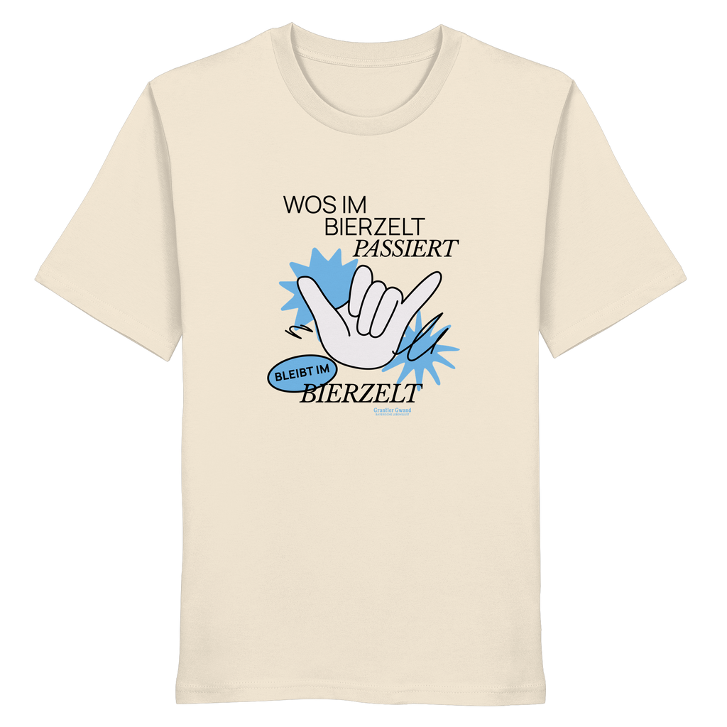 Wos Im Bierzelt Passiert - blaue Variante - Frontprint - T-Shirt