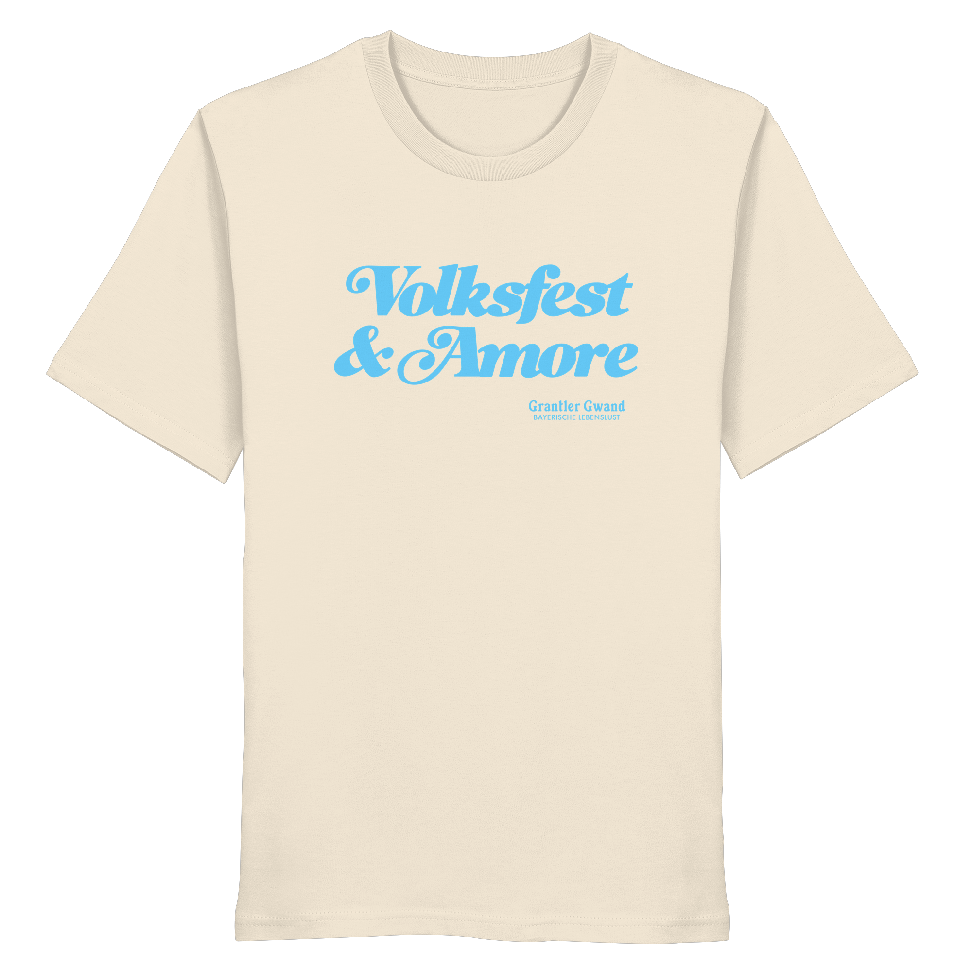Volksfest & Amore - blaue Variante - Frontprint - T-Shirt