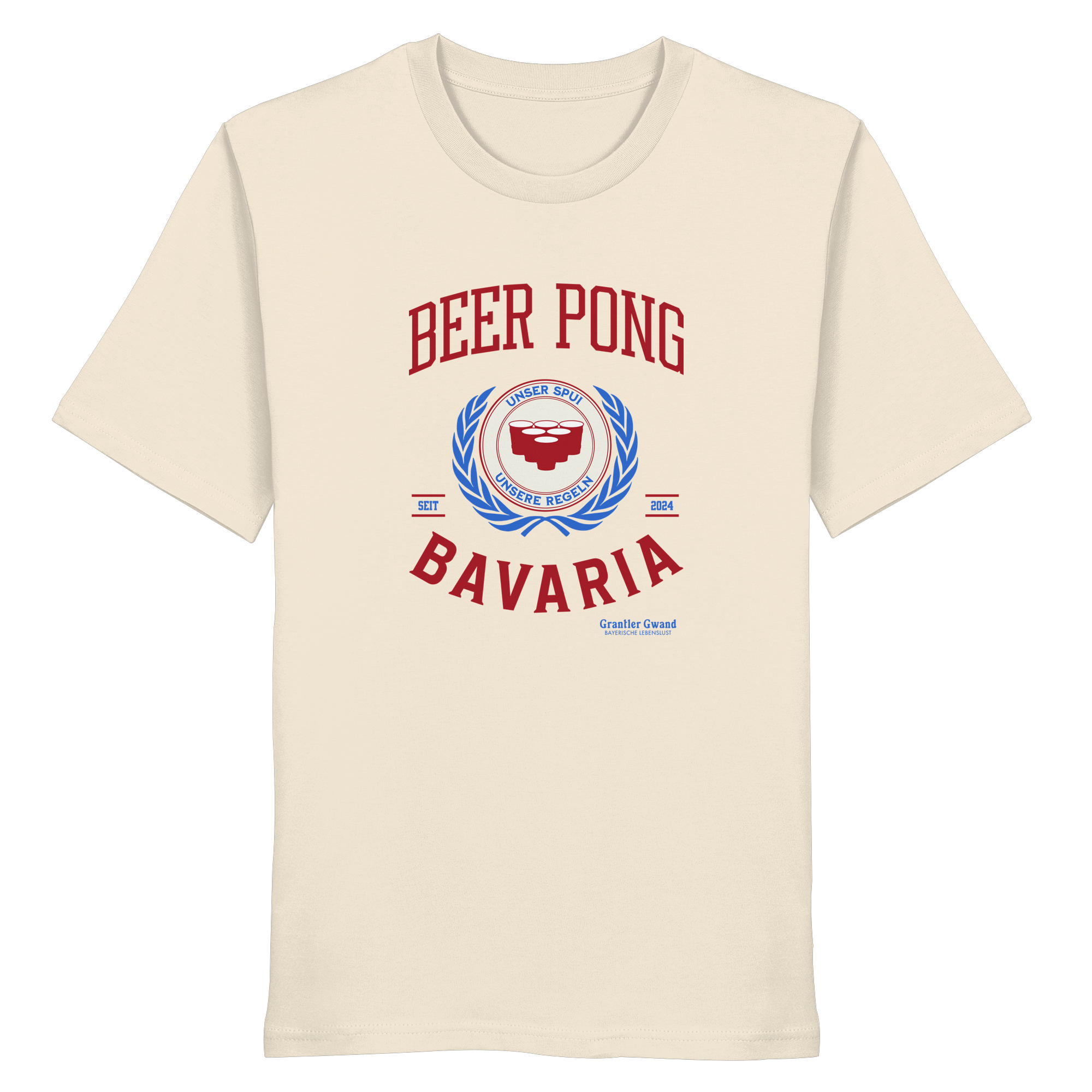 Beer Pong Bavaria  - rote Variante - Frontprint - T-Shirt