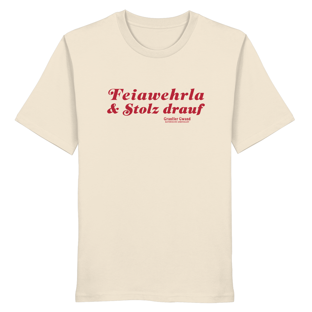 Feiawehrla & Stolz drauf - rote Variante - Frontprint - T-Shirt