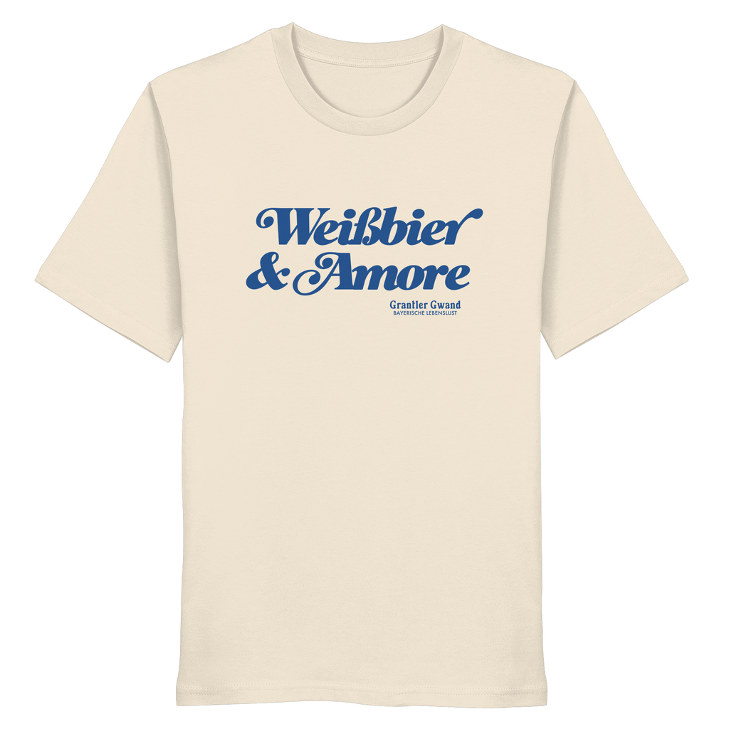Weißbier & Amore - blaue Variante - Frontprint - T-Shirt