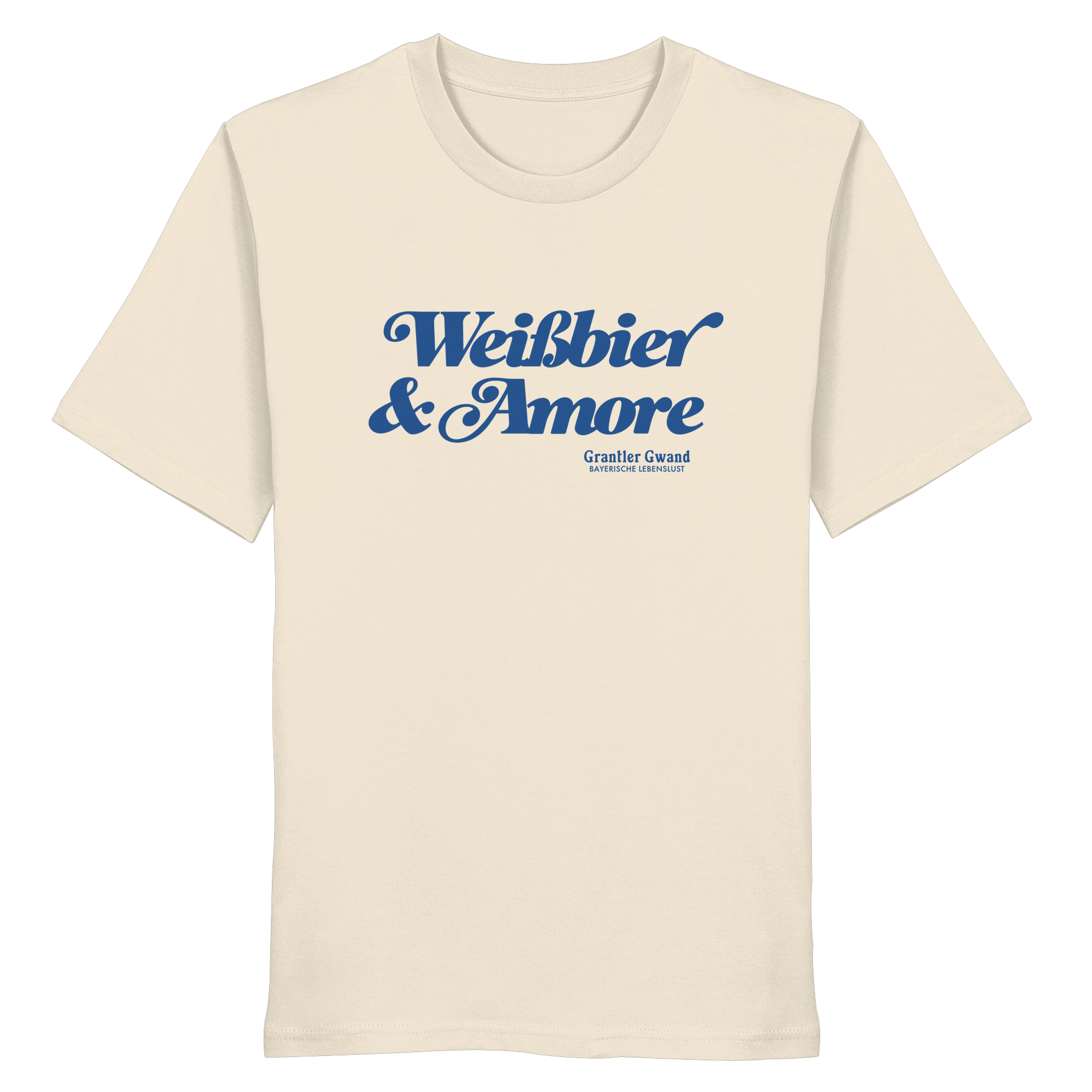 Weißbier & Amore - blaue Variante - Frontprint - T-Shirt