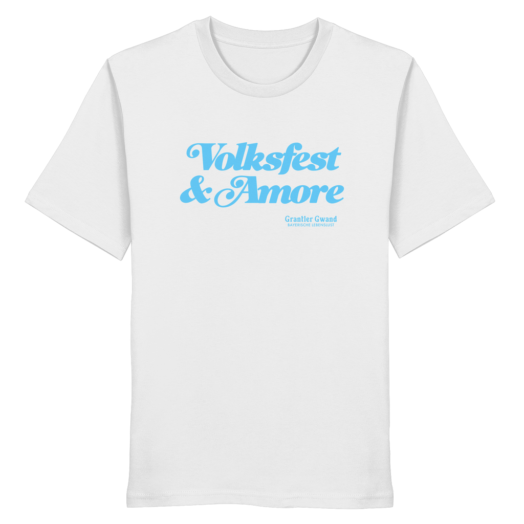 Volksfest & Amore - blaue Variante - Frontprint - T-Shirt