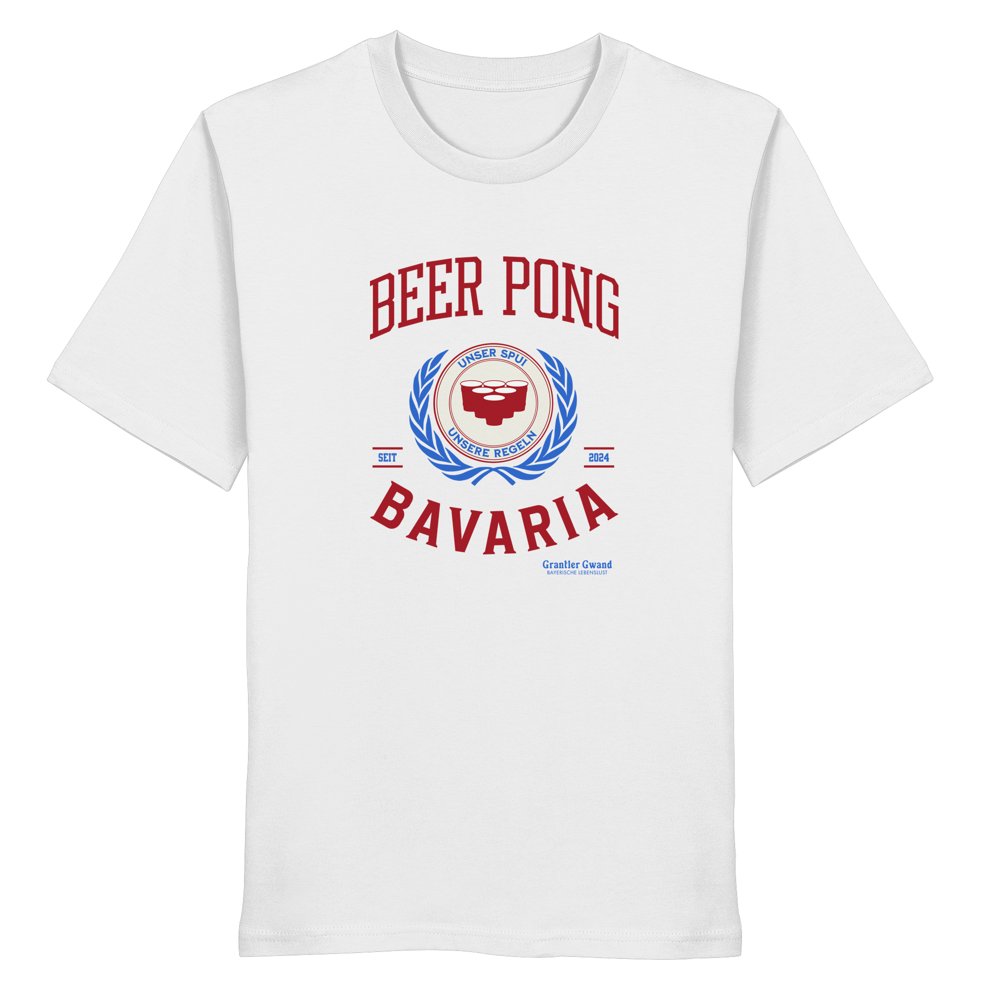 Beer Pong Bavaria  - rote Variante - Frontprint - T-Shirt