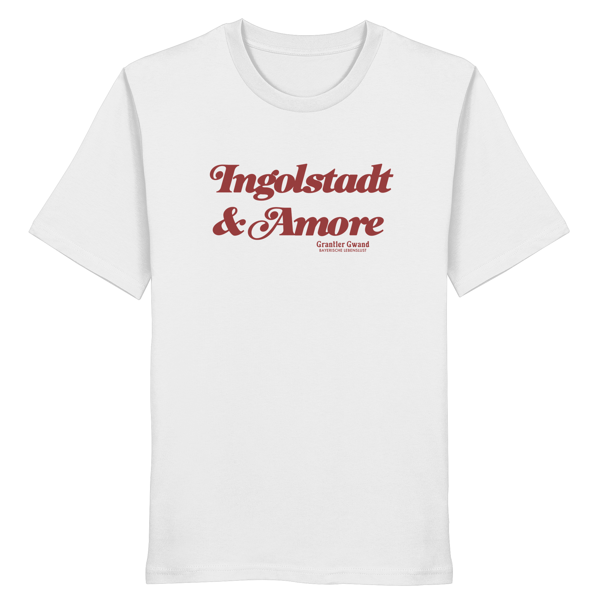 Ingolstadt & Amore - rote Variante - Frontprint - T-Shirt