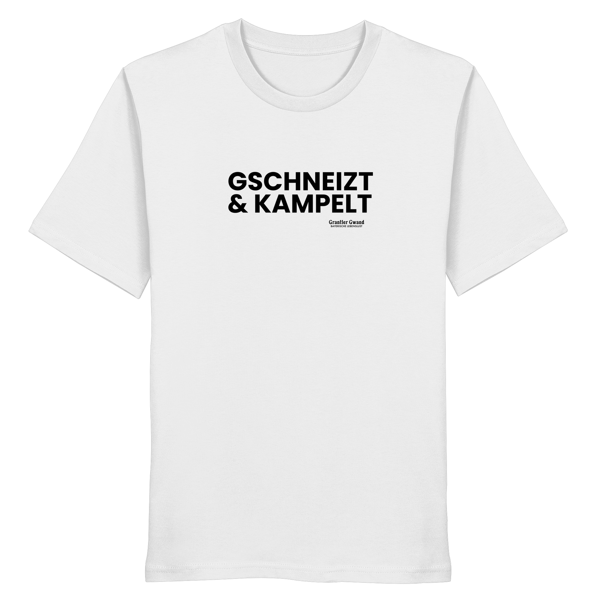 Gschneizt & Kampelt - schwarze Variante - Frontprint - T-Shirt