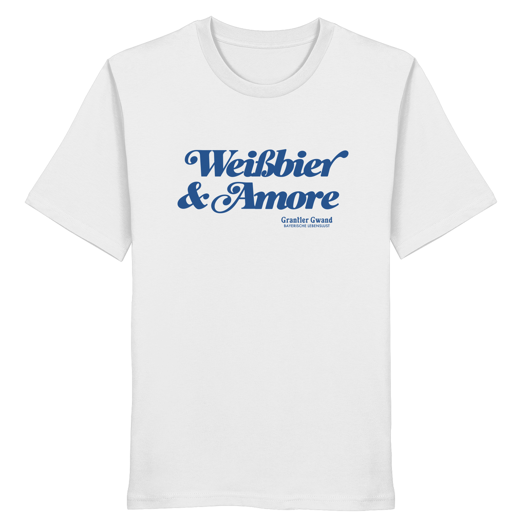 Weißbier & Amore - blaue Variante - Frontprint - T-Shirt