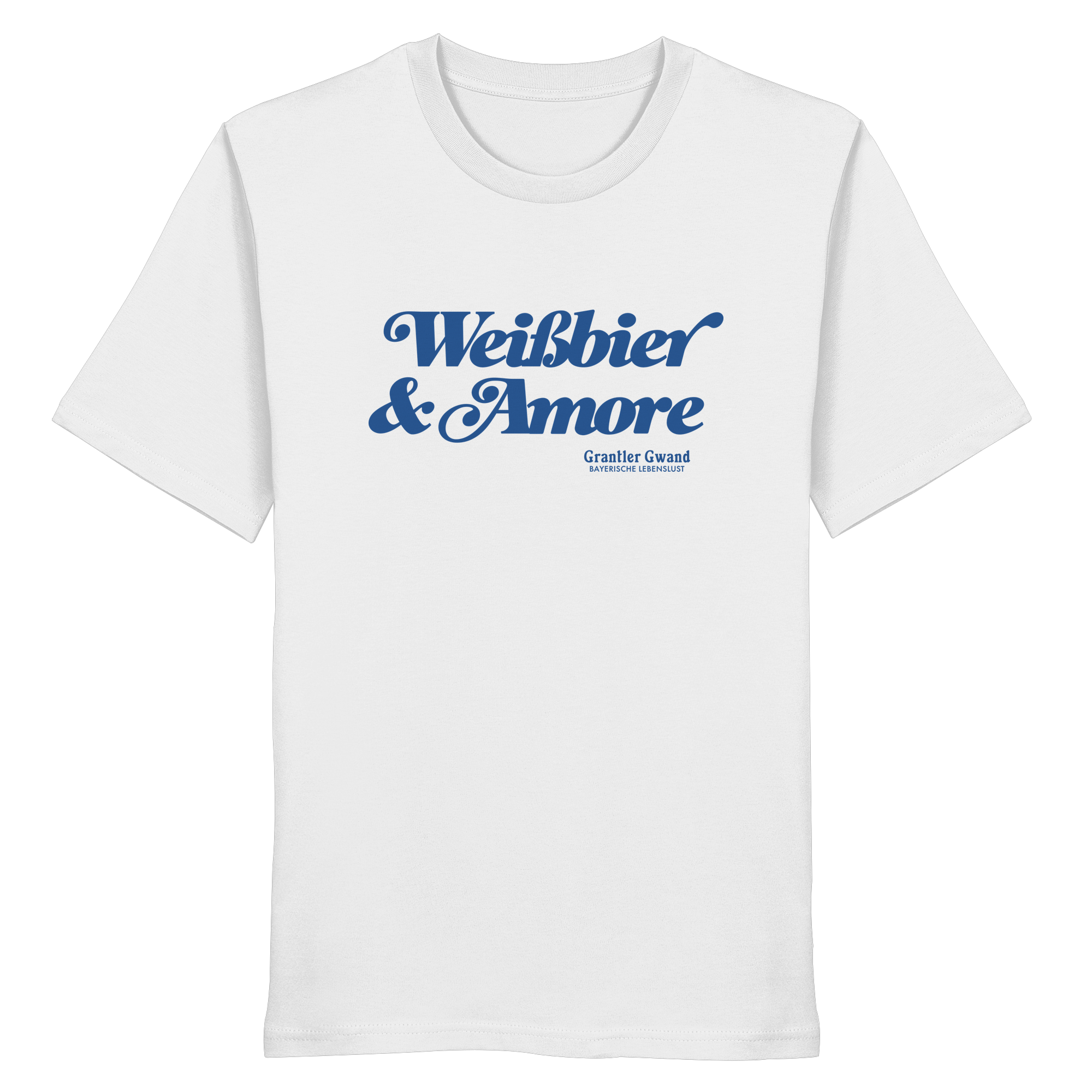 Weißbier & Amore - blaue Variante - Frontprint - T-Shirt